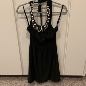 Black halter dress